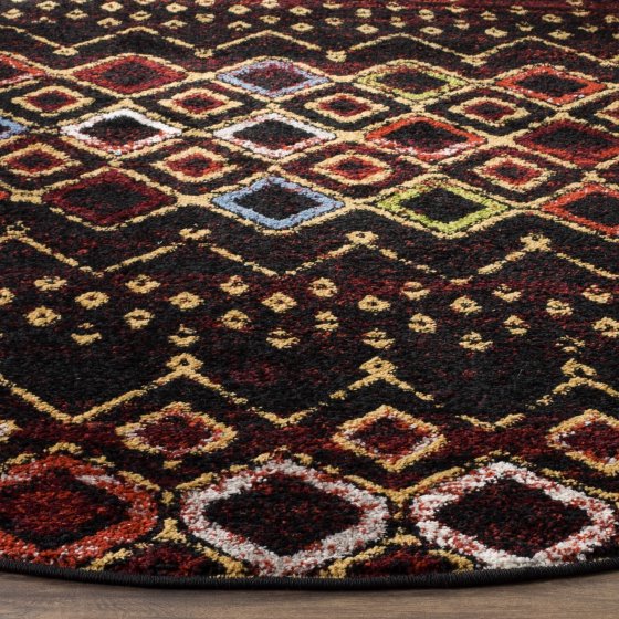 Black/Multi-Color Area Rug