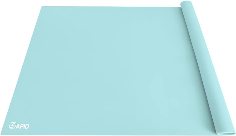Thick Washable Heat Resistant Extra Large Silicone Mat 36" x 24" Black, Sapid