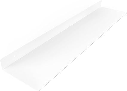 12 Inch Linear Floating Shelf - USA Manufactured Steel - Industrial Heavy Duty Metal Wall Mounted Modern Farmhouse Designed Shelf Ledge (12-in X 8-in Powder Coated Gold)