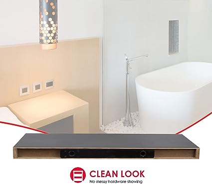 Floating Wall Shelf Black 24" (2 Pack)