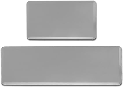 2 Pcs Black Anti Fatigue, Comfort for Standing up, Non Skid Washable Mats, 17.3"X28"+17.3"X47"