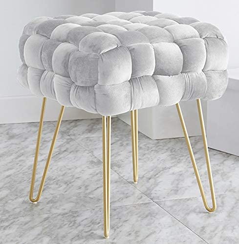 Home Mirage Modern Contemporary Square Woven Upholstered Ottoman Table