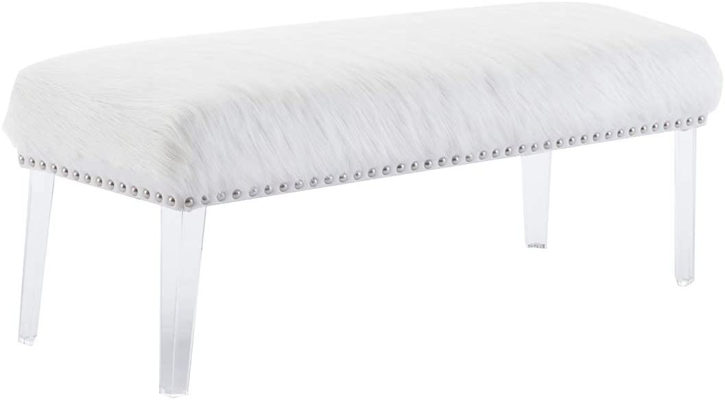 Ottoman Bench Upholstered Bench for Bedroom/Entryway/Hallway/Living Room