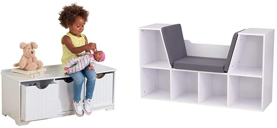 Nantucket Storage Bench - White