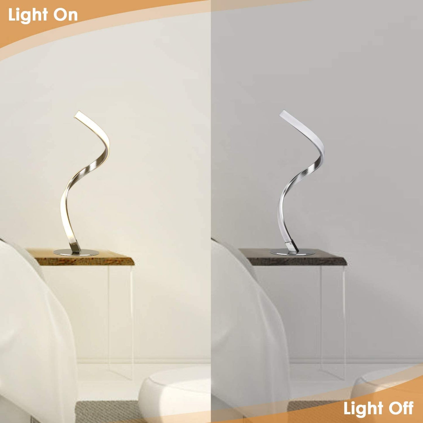 Albrillo Spiral Design LED Table Lamp