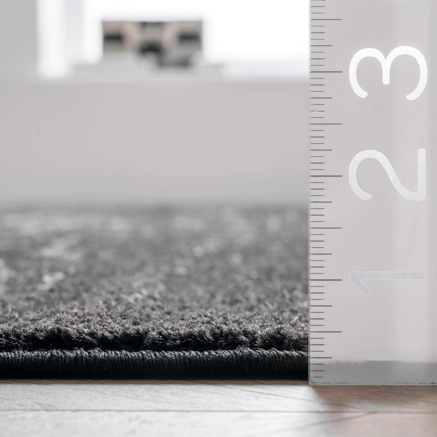 Vintage Distressed Soft Area Rug Black