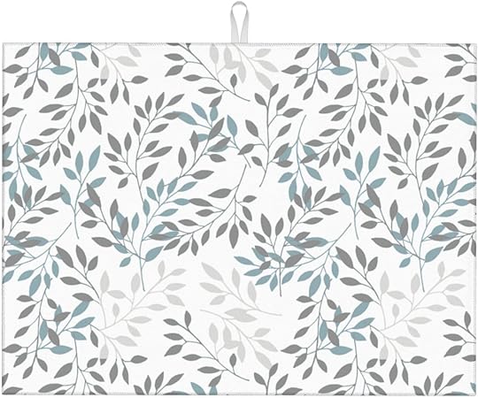 Bird Dish Drying Mat, Absorbent Microfiber Reversible Mats for Kitchen Counter, 16x18 Inch