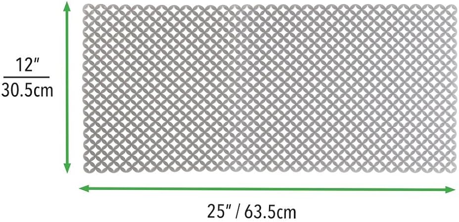 Plastic Protective XL 25" Kitchen Sink Drying Mat/Grid Countertop Protectors- Extra Large - Diamante Collection - 2 Pack, Graphite Gray