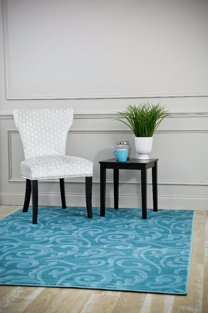 Modern Blue 5'2x7'2 Soft Area Rug
