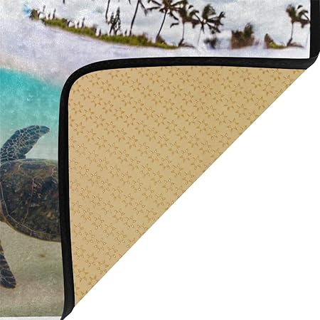 4th of July Anti Fatigue American Flag Non Slip Absorbent Floor Carpet Yoga Mat (3' in Diameter)