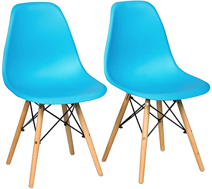 Pre Assembled Mid Century Style DSW Wood Dining Chairs