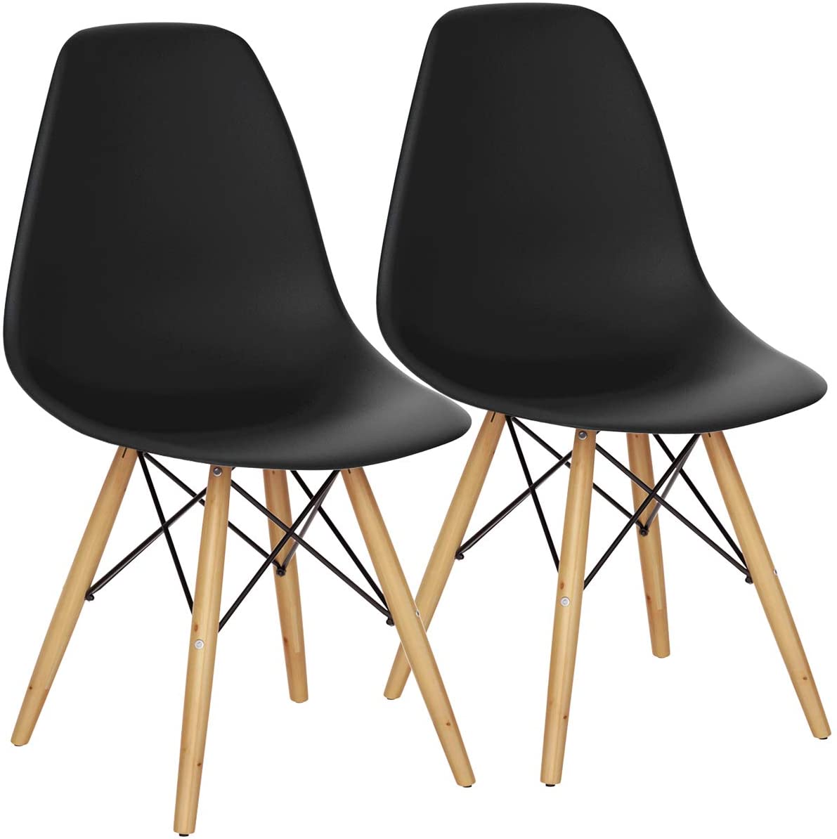 Pre Assembled Mid Century Style DSW Wood Dining Chairs