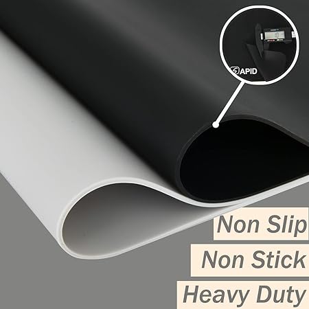 Thick Washable Heat Resistant Extra Large Silicone Mat 36" x 24" Black, Sapid