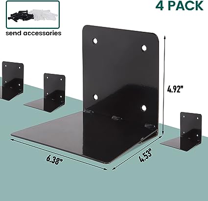 Invisible Floating Bookshelves Wall Mounted, White 3-Pack Extra Large