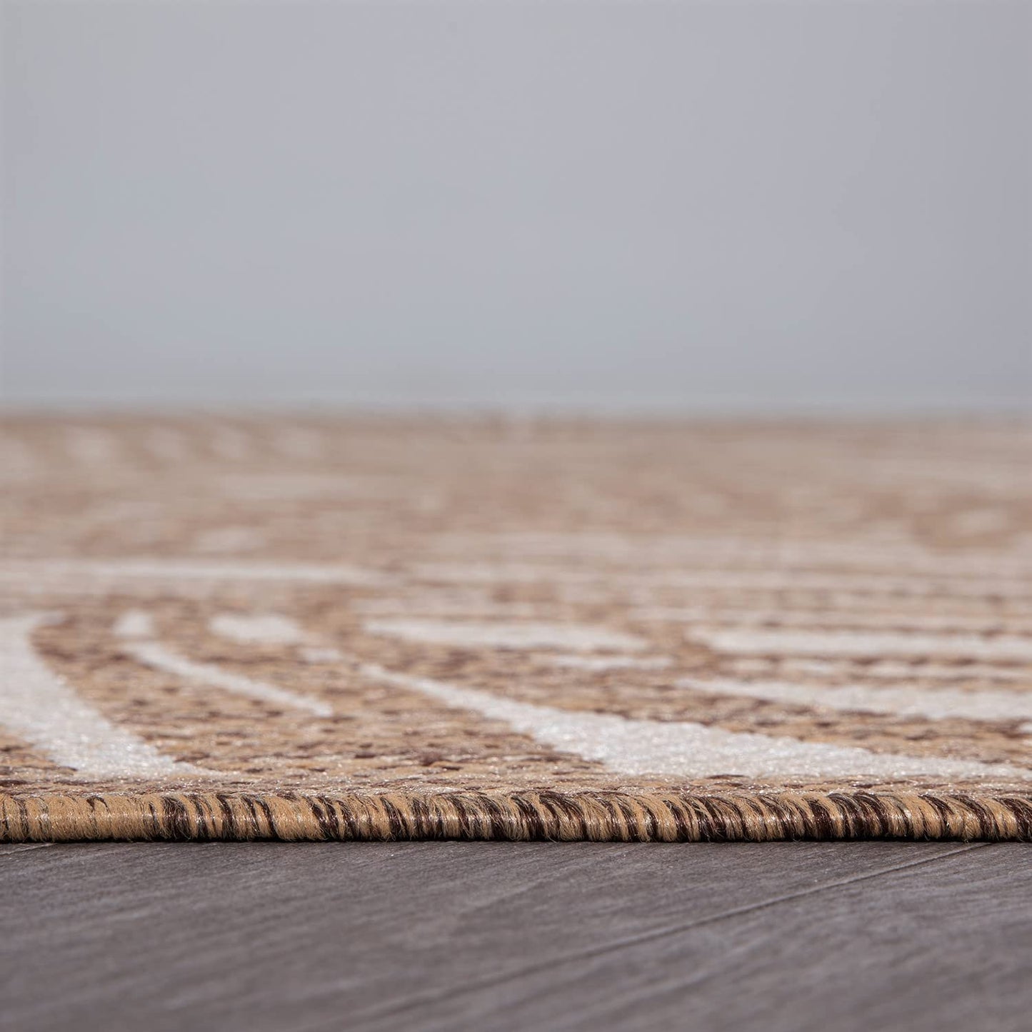 Contemporary Palm Leaf Flat Weave Rugs for Indoor/Outdoor