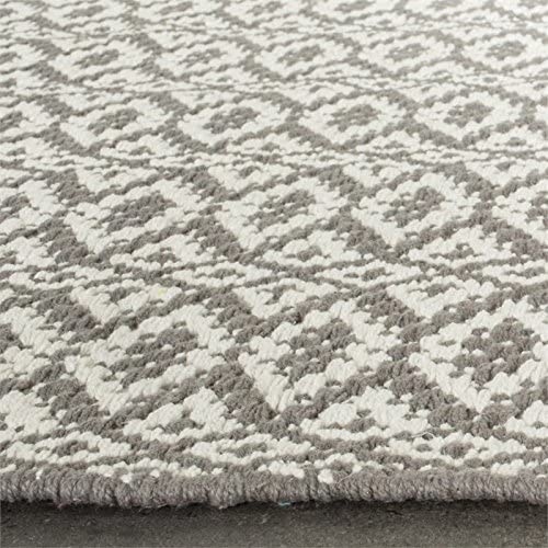Handmade Cotton Soft Rug, Ivory / Grey