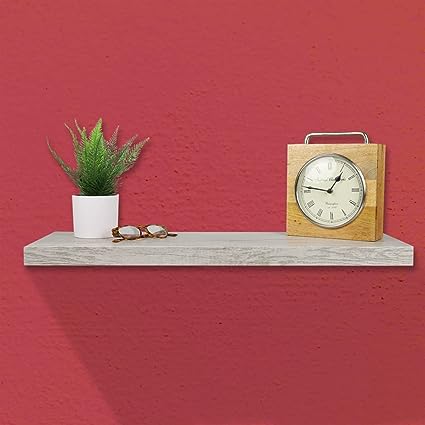 Floating Wall Shelf Black 24" (2 Pack)
