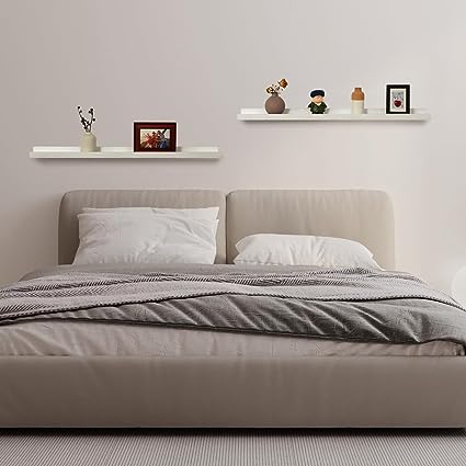 Picture Ledge Shelf Set of 2, (Black,17 Inch)