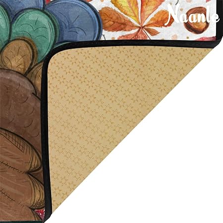 4th of July Anti Fatigue American Flag Non Slip Absorbent Floor Carpet Yoga Mat (3' in Diameter)