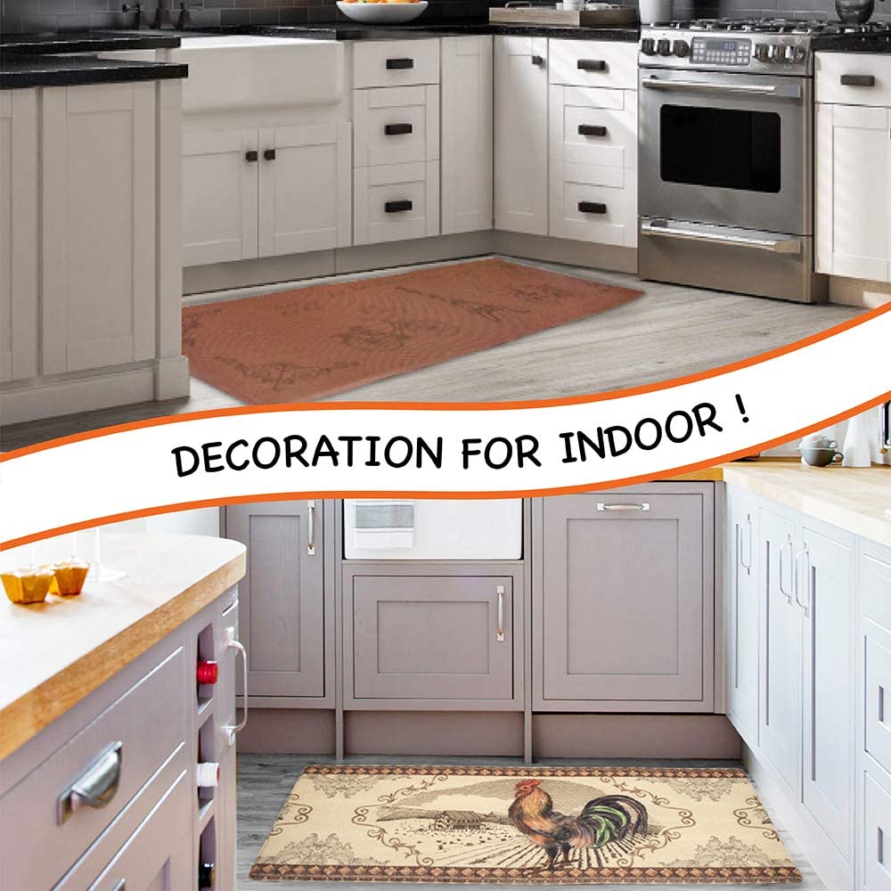Anti Fatigue Reversible Cushioned Memory Foam Kitchen Rug Pad, 32x17 (Marble Gray)