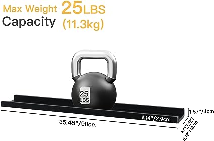 Picture Ledge Shelf Set of 2, (Black,17 Inch)