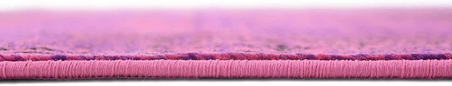 Modern Traditional Vintage Distressed Fuchsia Soft Area Rug