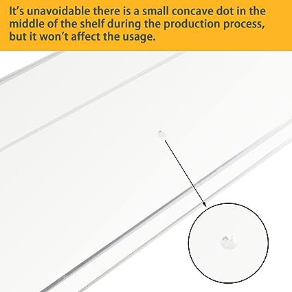 Clear Acrylic Floating Shelves 24 inches for Kids, Transparent Book Shelf Ledge for Wall, Set of 3