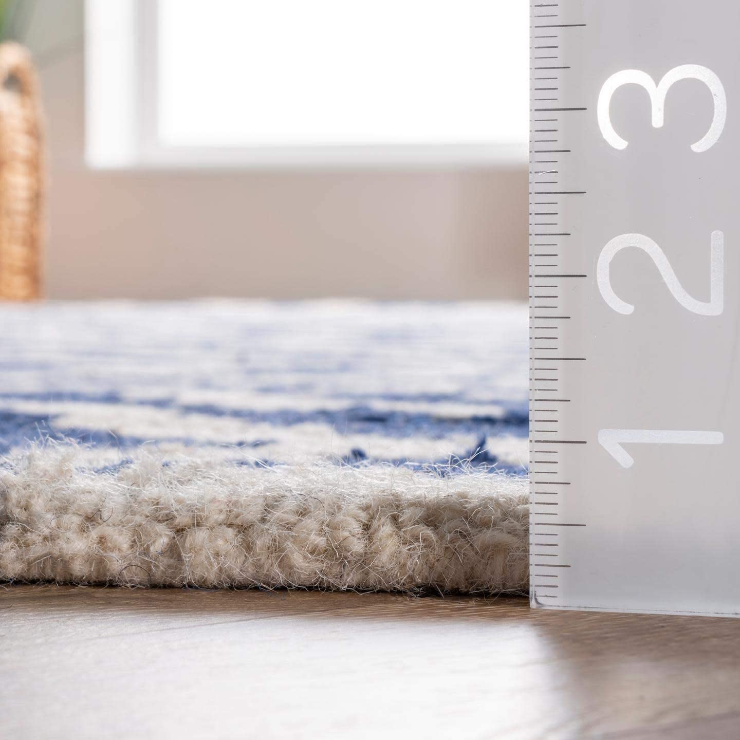 Kellee Navy Contemporary Wool Area Rug