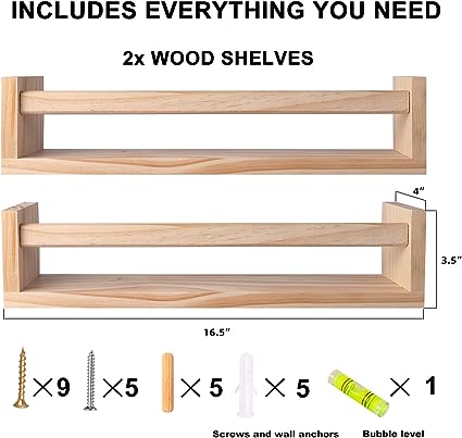 Nursery Book Shelves Set of 4