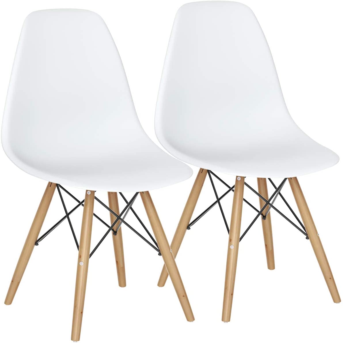 Pre Assembled Mid Century Style DSW Wood Dining Chairs