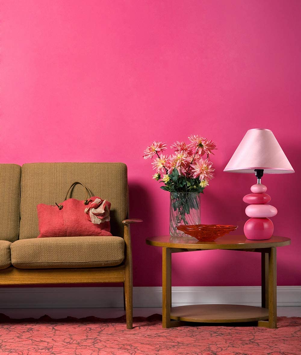 18 inch Pink Rock Design Ceramic Table Lamp