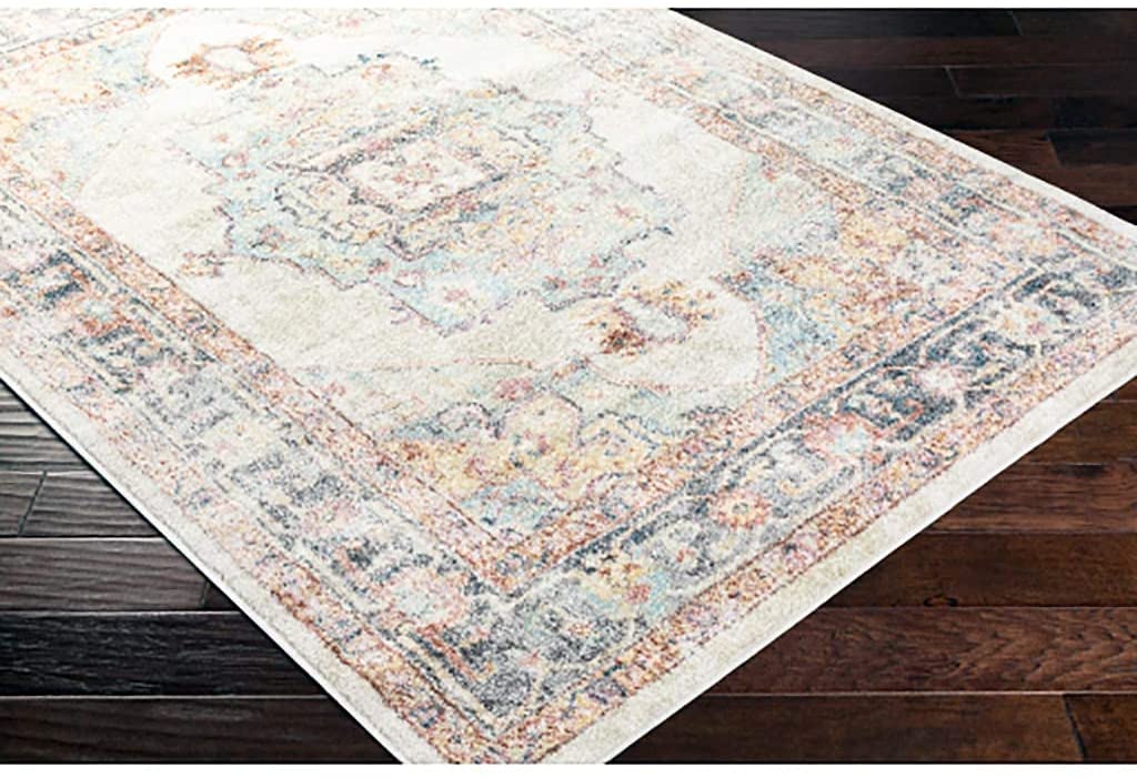 Medallion Ivory Multi Rustic Traditional Area Rug