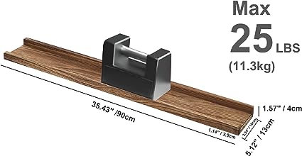Picture Ledge Shelf Set of 2, (Black,17 Inch)