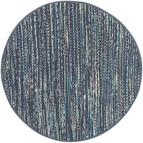 Hand Woven Ink and Multi Cotton Area Rug