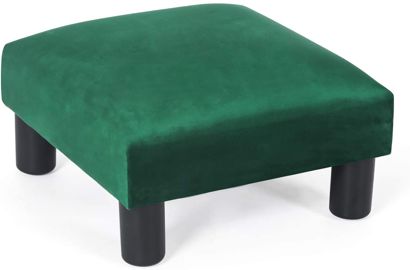 Ottoman Footrest Stool Small PU Leather Square Footstool