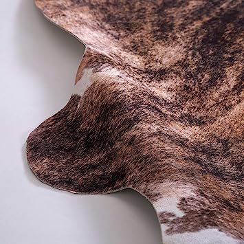 Zebra Print Faux Skin Cowhide Animal Design Mat