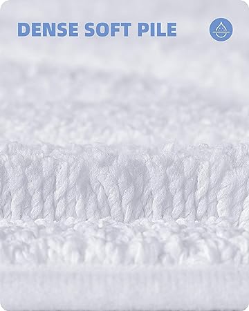 Upgraded White Bathroom Rugs - Refresh Your Bathroom with Color G Absorbent Microfiber Bath Mat - Non Slip, Soft, Washable, Quick Dry, 16βx24β Small Bath Rug Bathroom Carpet for Shower