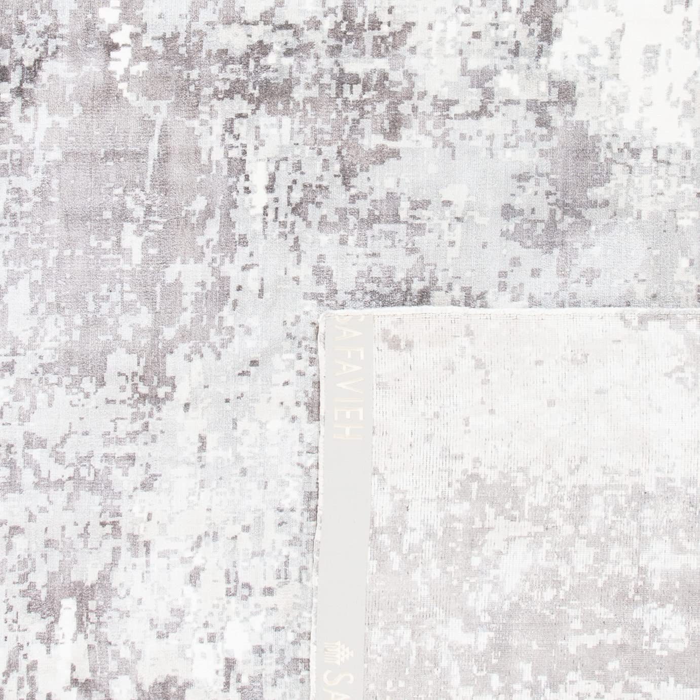 Mirage Collection MIR411A Handmade Modern Abstract Viscose  Area Rug Aqua