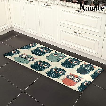 4th of July Anti Fatigue American Flag Non Slip Absorbent Floor Carpet Yoga Mat (3' in Diameter)