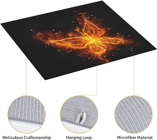 Cool Black Dish Absorbent Dish Drying Mat Suitable for Kitchen Counter Sink Dining Table 16 X 18 Inch