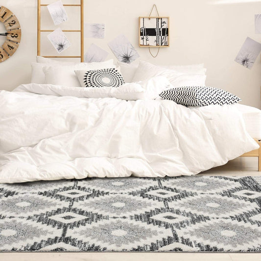 Ibiza Collection Black Moroccan Soft Area Rug