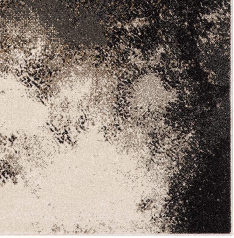 Lagos Collection  Grey  Abstract Soft Area Rug