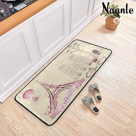 4th of July Anti Fatigue American Flag Non Slip Absorbent Floor Carpet Yoga Mat (3' in Diameter)