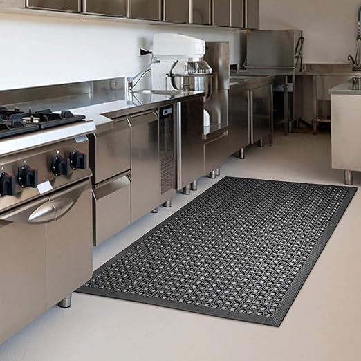 New Commercial Anti-Fatigue Non Slip Black Bar Floor Mats 36" x 60"