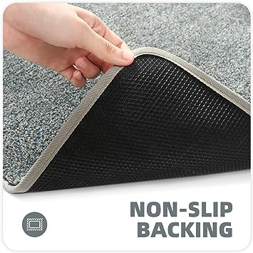 1.7x4 Feet Bedside Rugs Floor Rugs for Bedroom, Machine Washable Extra Soft Comfortable Carpet for Bedroom, Non-Slip Small Area Rug for Kids Puppy Home Decor Aesthetic, Beige