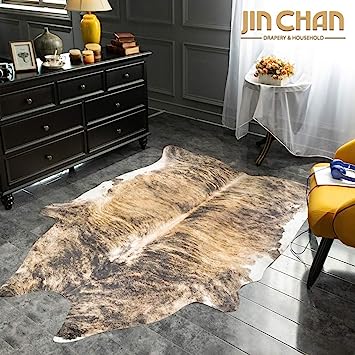Zebra Print Faux Skin Cowhide Animal Design Mat