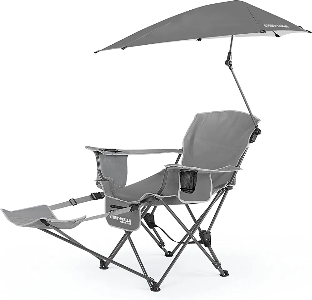 Shade Camp Recliner Chair with Umbrella
