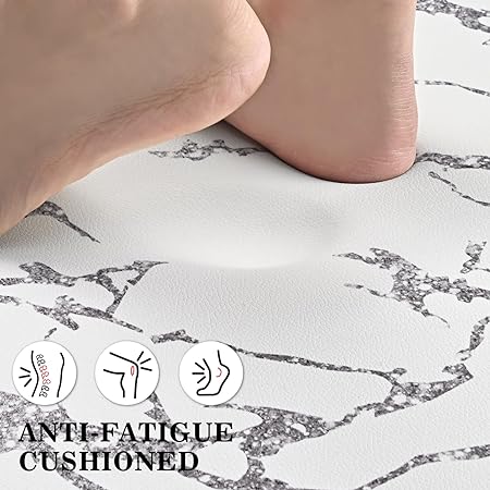 Cushioned Anti-Fatigue Waterproof Non-Slip Kitchen Mats and Rugs, 17''x47'' + 17''x30''