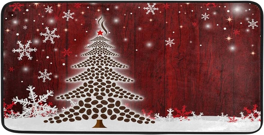 Christmas Gnome Non-Slip Bath Rug Runner Doormats, 39x20 Inches