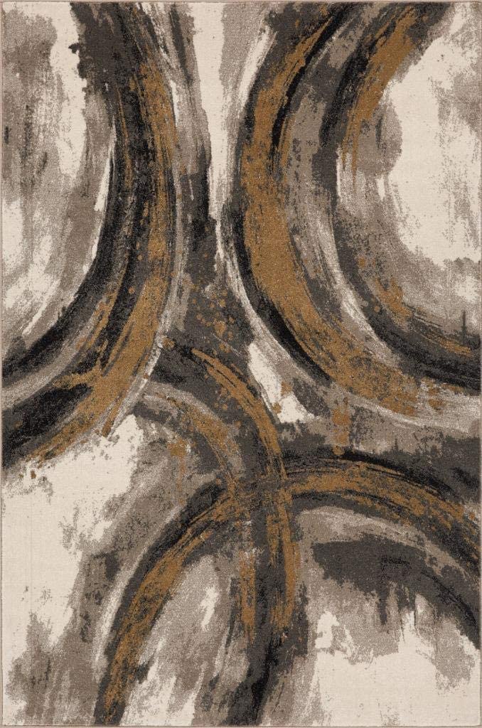 Lagos Collection Beige Geometric Soft Area Rug